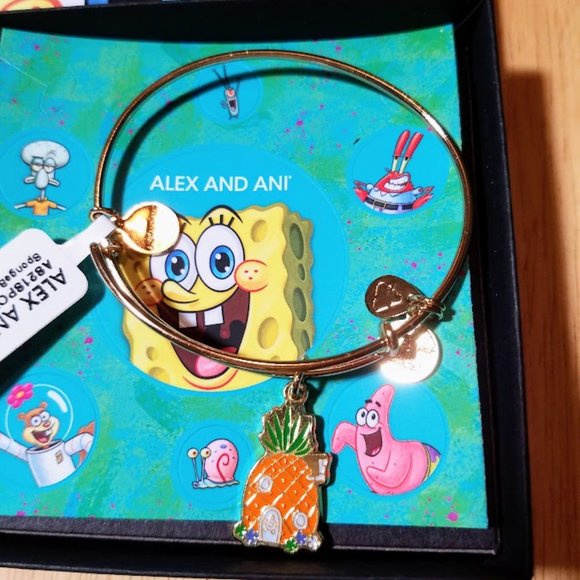 Alex and Ani - SpongeBob Pineapple Charm Bracelet NWT - Picture 2 of 3